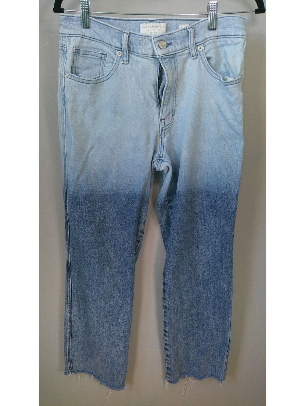 Lucky Brand Women’s Faded Denim Fringe-Hem Jeans